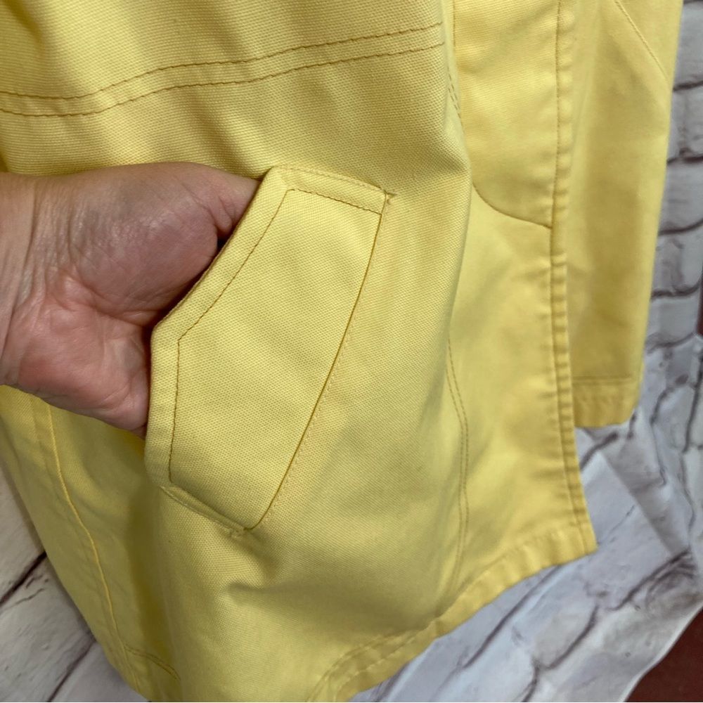 Vintage Yellow London Fog Maincoats SZ 10 Reg Button Close 2 Pocket Collar Lined - Picture 4 of 15
